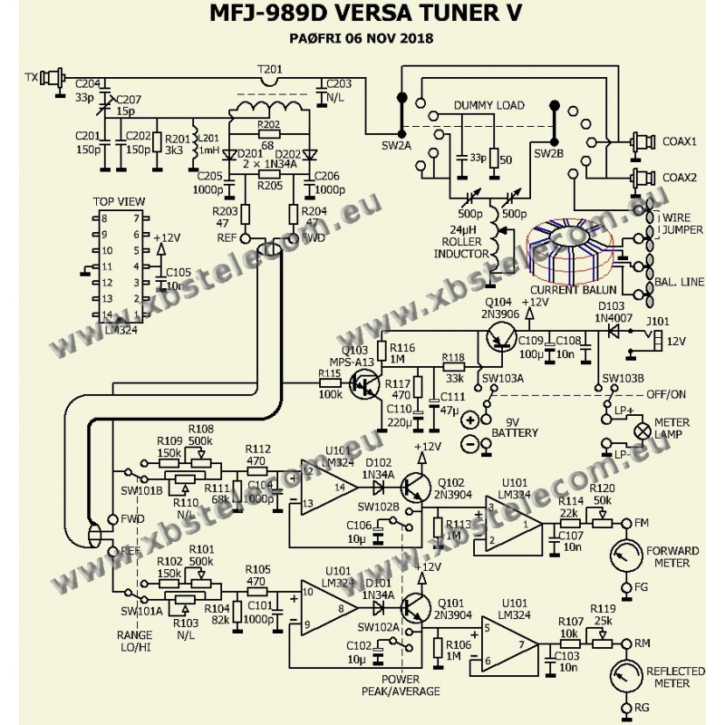 Images of an antenna tuner schematic - techsQas