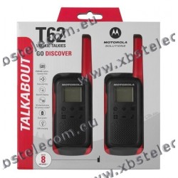 MOTOROLA - TALKABOUT T62 ROJO - Pair of PMR-446 handheld transceiver