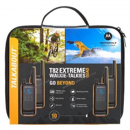 MOTOROLA - TALKABOUT T82 EXTREME QUAD - Case with 4 PMR-446 handheld transceivers
