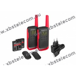 MOTOROLA - T-62 - RED PMR-446 radio - pair