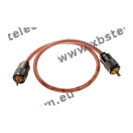 OEM - PL-PL RG8 50cm - PL259  to PL259 CABLE TRANSPARENT 50 CM