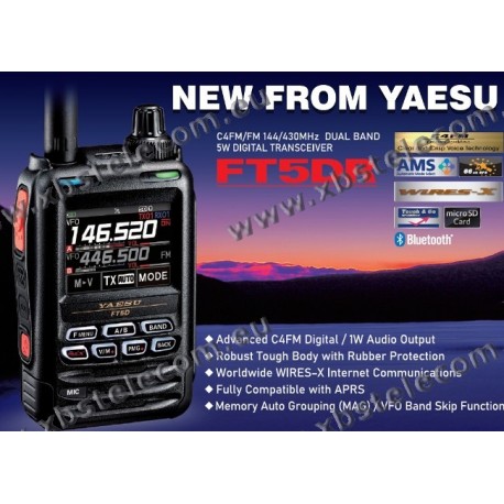 YAESU - FT-5DE - VHF/UHF - C4FM - Bluetooth - RX-Air Band/HF