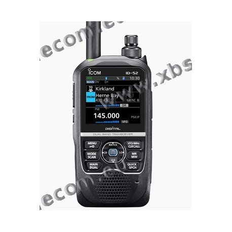 ICOM - ID-52E -  DSTAR - VHF/UHF multifonction avec écran couleur et Bluetooth® - IPX7