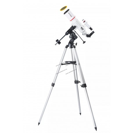 BRESSER - Telescopio rifrattore 90/500 su montatura EQ3 con treppiede ideale per osservazioni a tutto tondo del cielo notturno