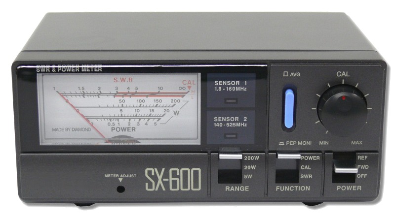 DIAMOND - SX-600N - 1.8-160/140-525 MHZ - forward, reflected DIAMOND - SX-600N - 1.8-160/140-525 MHZ - forward, reflected